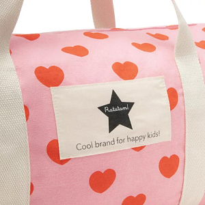 Сумка спортивная текстильная Ratatam "Hearts", розовые сердца